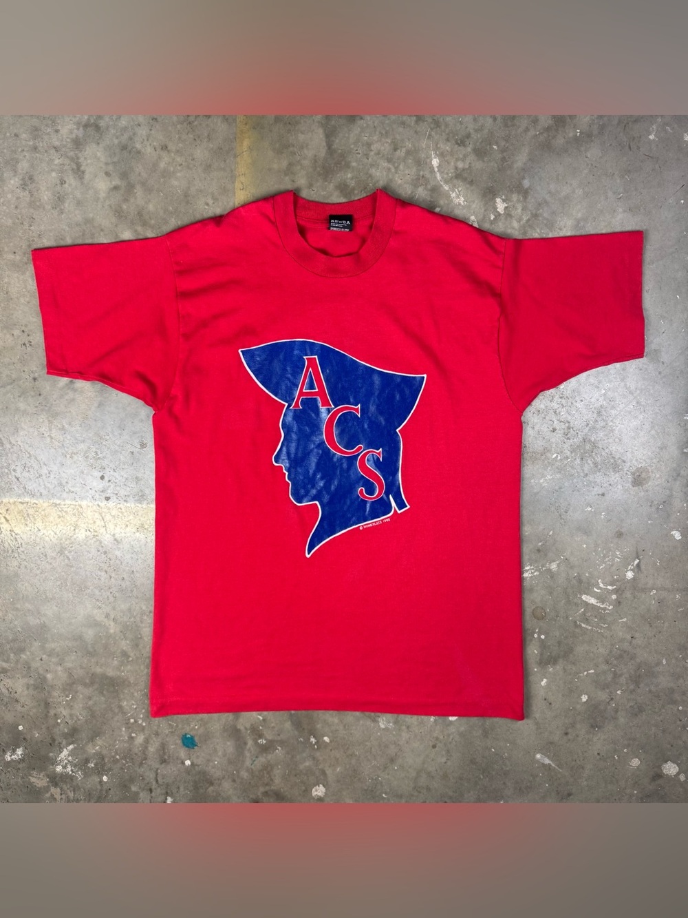 Vintage Basketball T-Shirt Size XL Atlantic Christian School 1990s 1980s Retro
